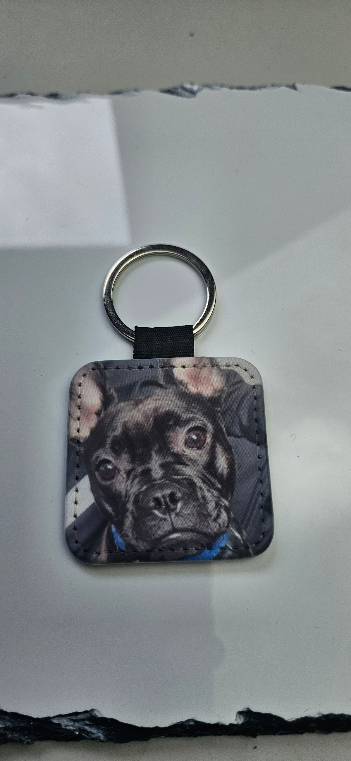Square picture keyring
