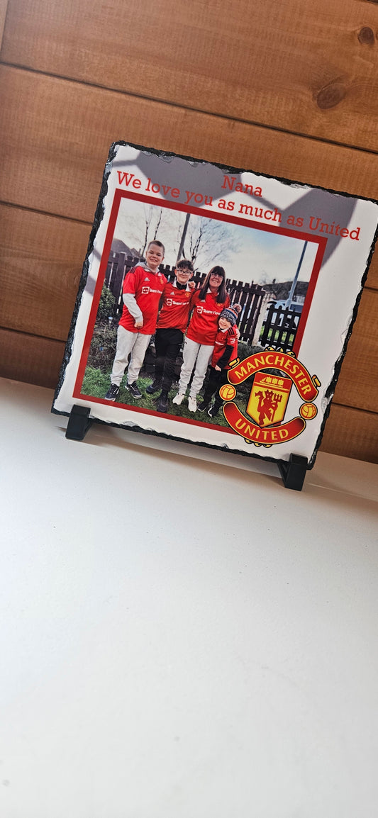 ‘I love you as much as’ football team picture slate