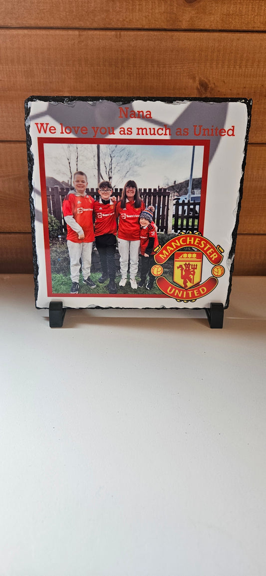 ‘I love you as much as’ football team picture slate