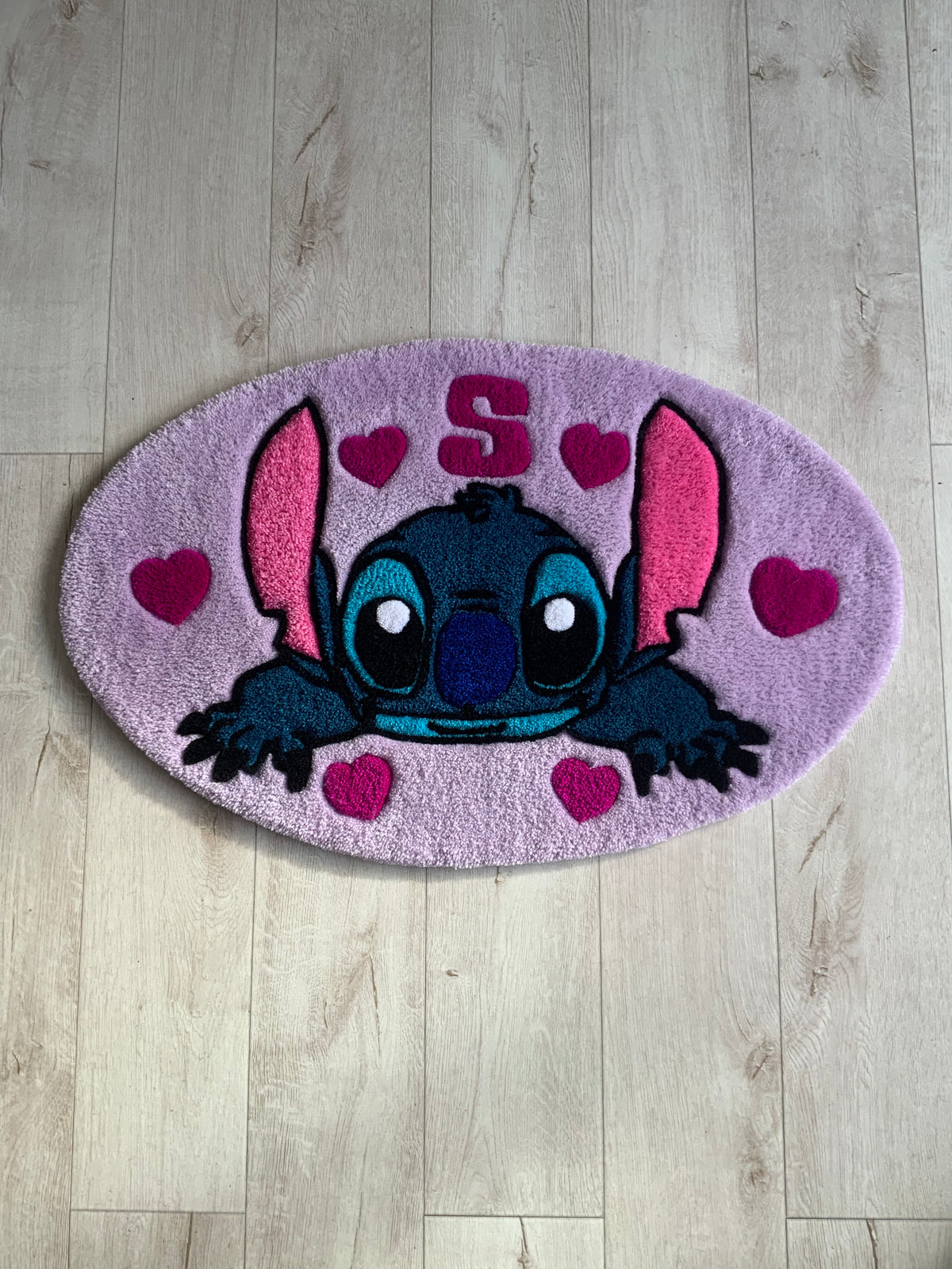 Stitch rug, oval design- pre designed